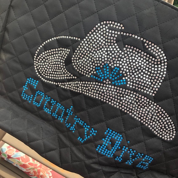 Large Rhinestone Handbag hand placed stones - Picture 2 of 7